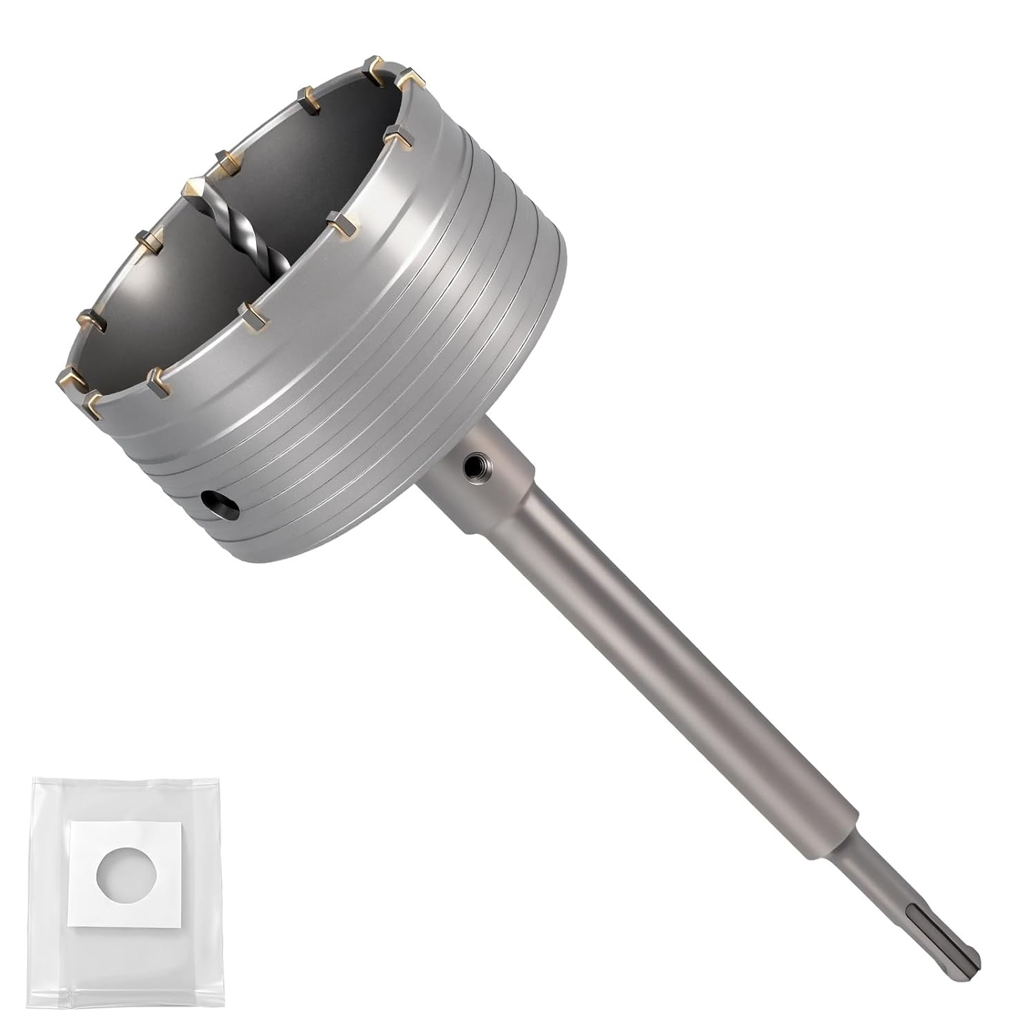 Professional 4-1/2" (115Mm) Concrete Hole Saw with 220Mm SDS plus & Dust Bag, Ma