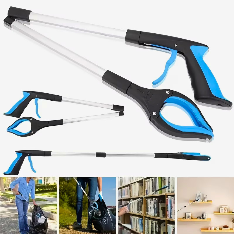 36" Foldable Reacher Grabber Tool Heavy Duty Long Arm Pick Up Stick