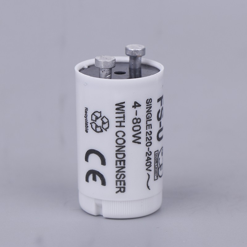 5pcs Single 220V-250V 4-80W Fluorescent Lamp Starter FS-U S2 Starter Tube