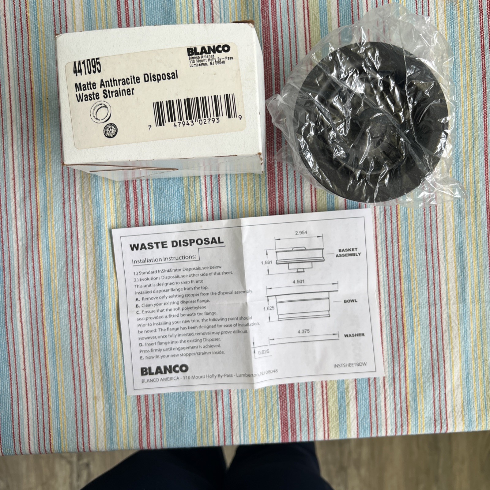 Blanco BL441095 Strainer Flange - Anthracite
