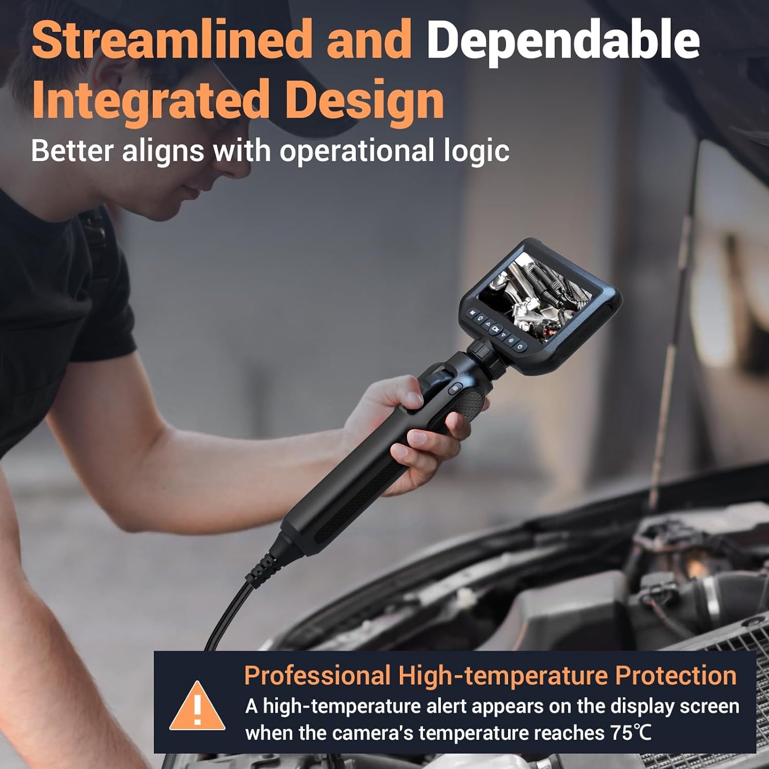 Two-Way Articulating Borescope Camera Endoscope Camera Inspection With 32GB Card