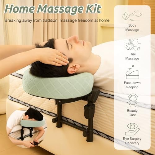 Massage Headrest for Bed Adjustable Face Cradle Portable