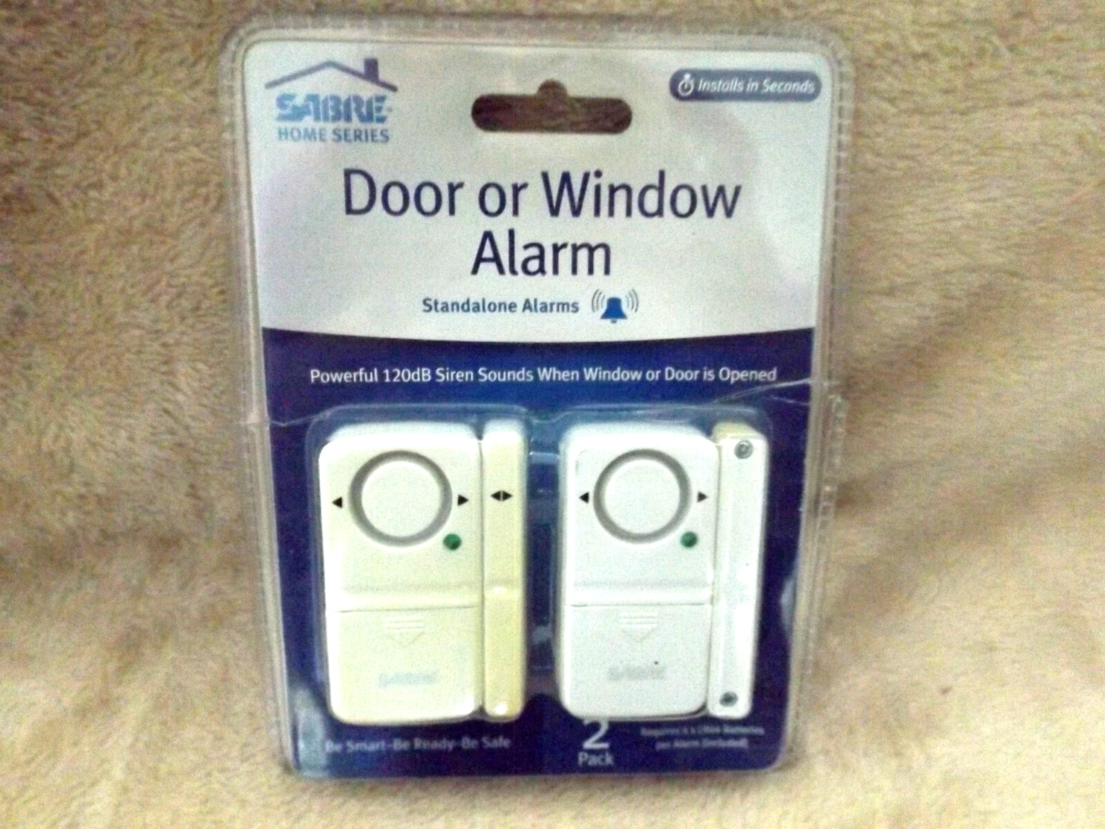 Sabre HS-DWA2 Door/Window Alarm 120dB Siren - 2 Alarms Included - Brand New
