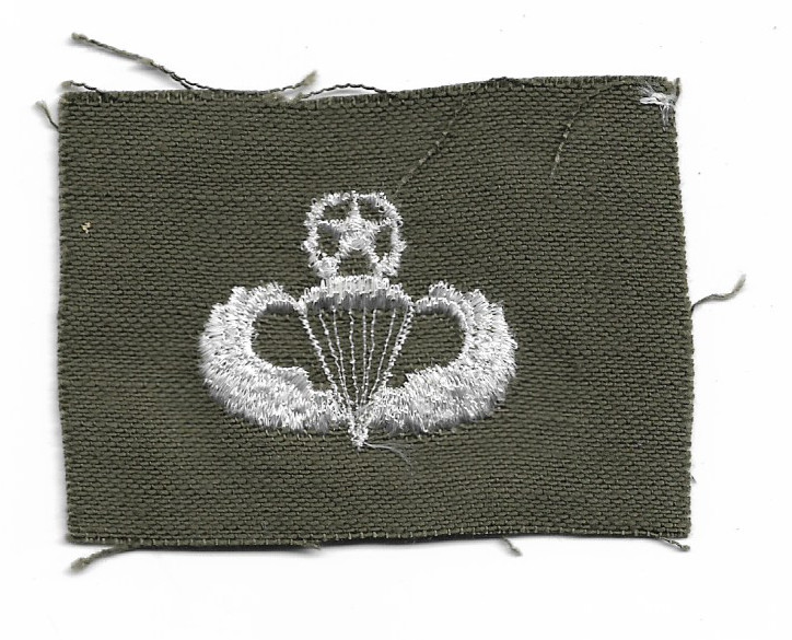 US Army Vietnam War era Master Jump Wings Embroidered Insignia Patch