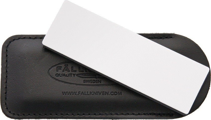 Fallkniven Gray - White Double Sided Ceramic Knife Sharpener w/ Pouch - CC4