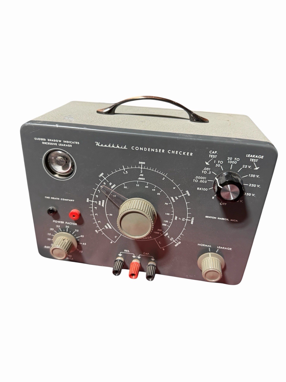 Vintage Heathkit Model C-3 Capacitor Condenser Checker Modified Power Tested