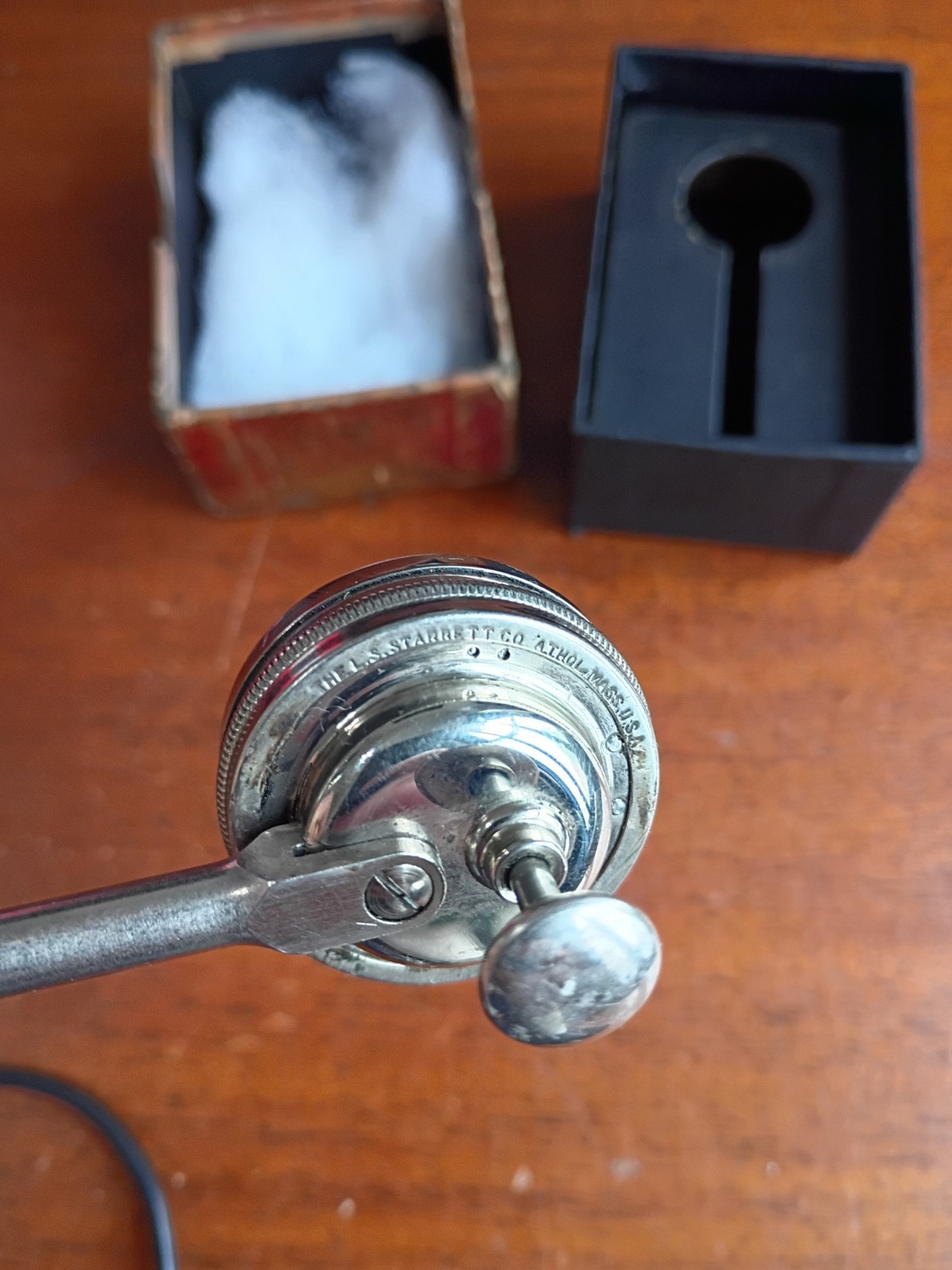Vintage L.S. Starrett Back Plunger Dial Indicator