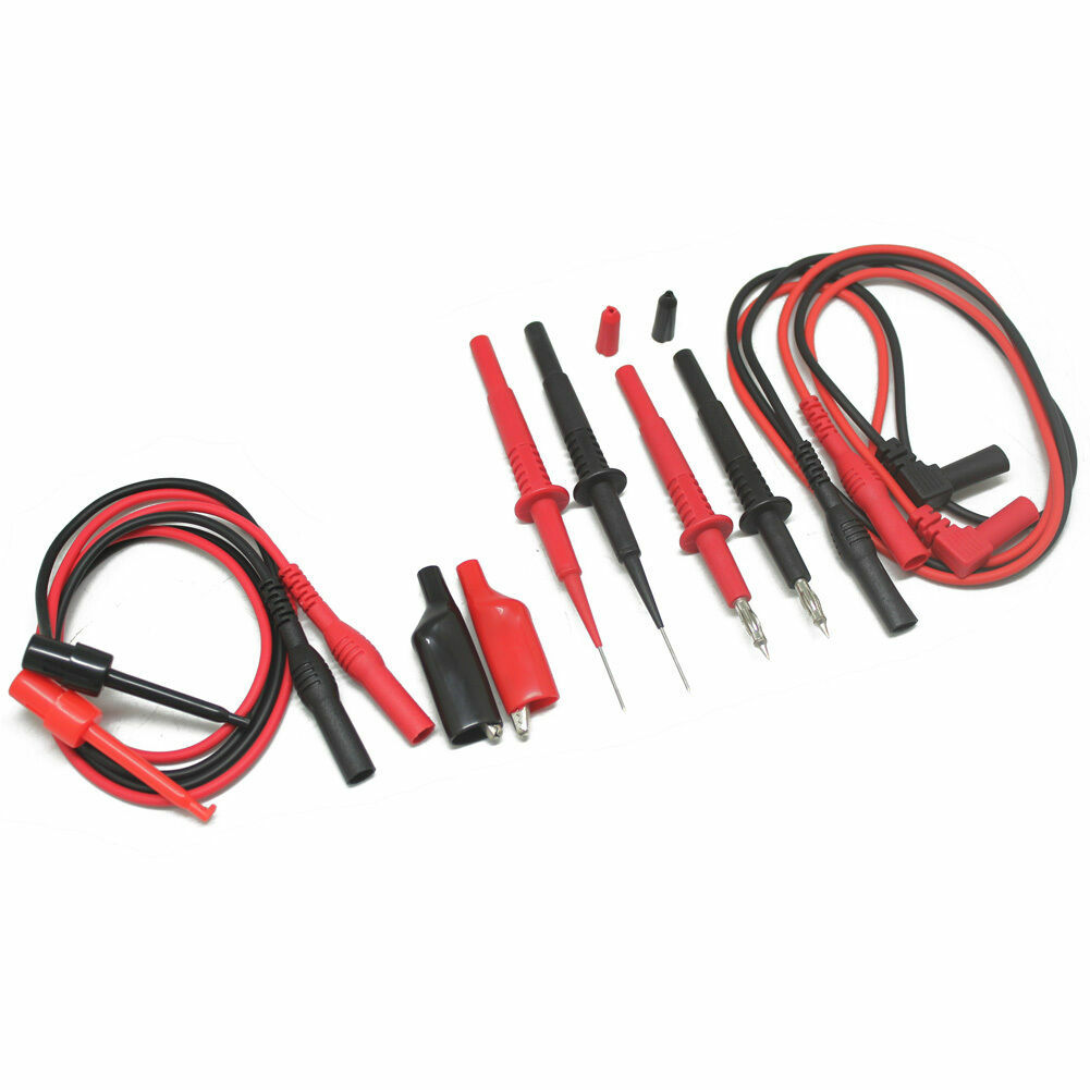Aidetek multimeter test leads needle tip alligator clips mini-grabber 32A T20157