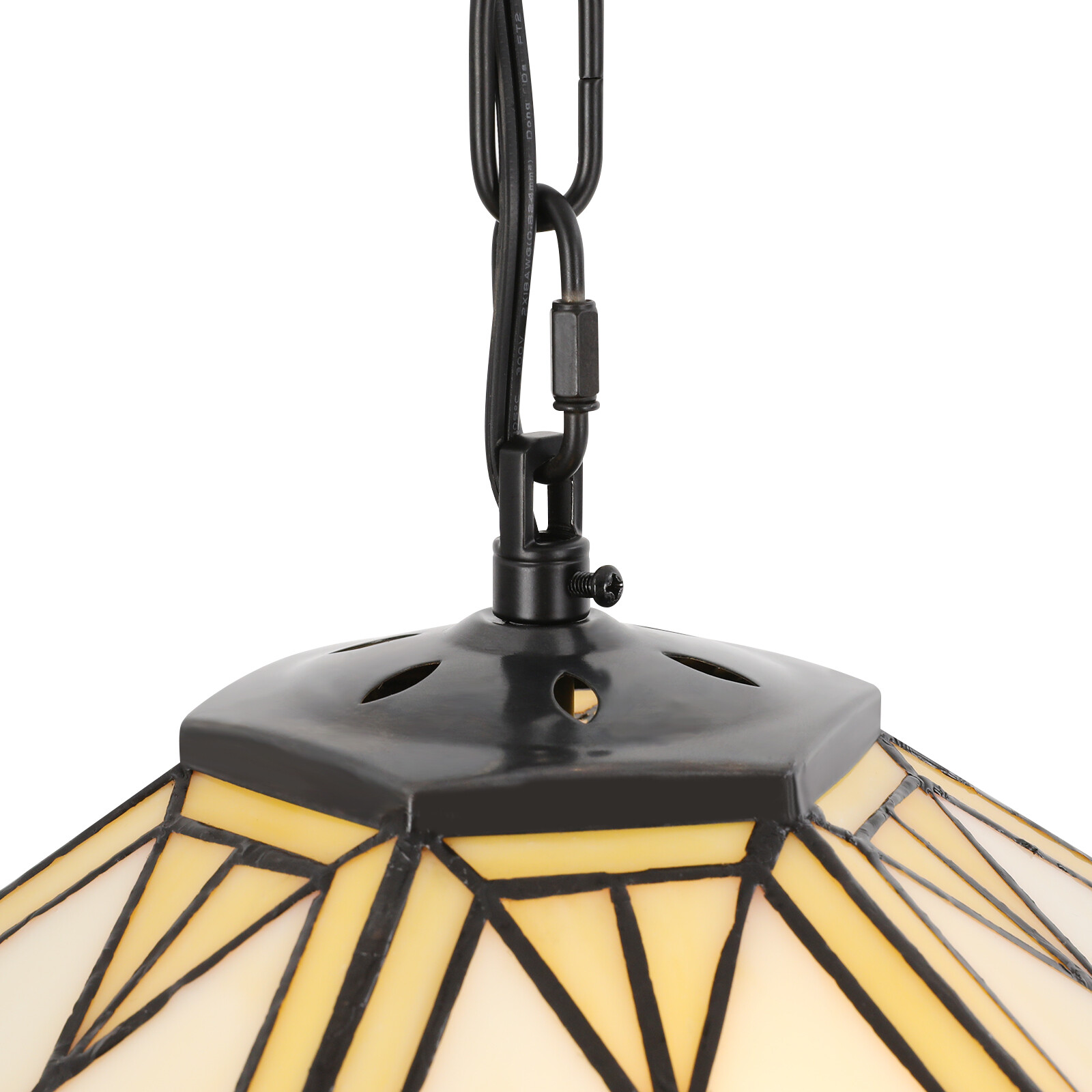 Pendant Light - 2-Light Iron & Glass, Ceiling Mount, Adjustable Height 5-60cm