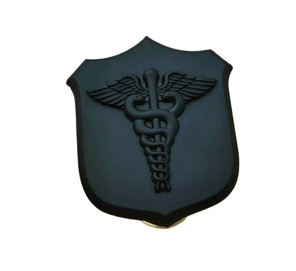REGULATION US FORCE PHYSICIAN BADGE MEDICAL HAT COLLAR PIN BLACK