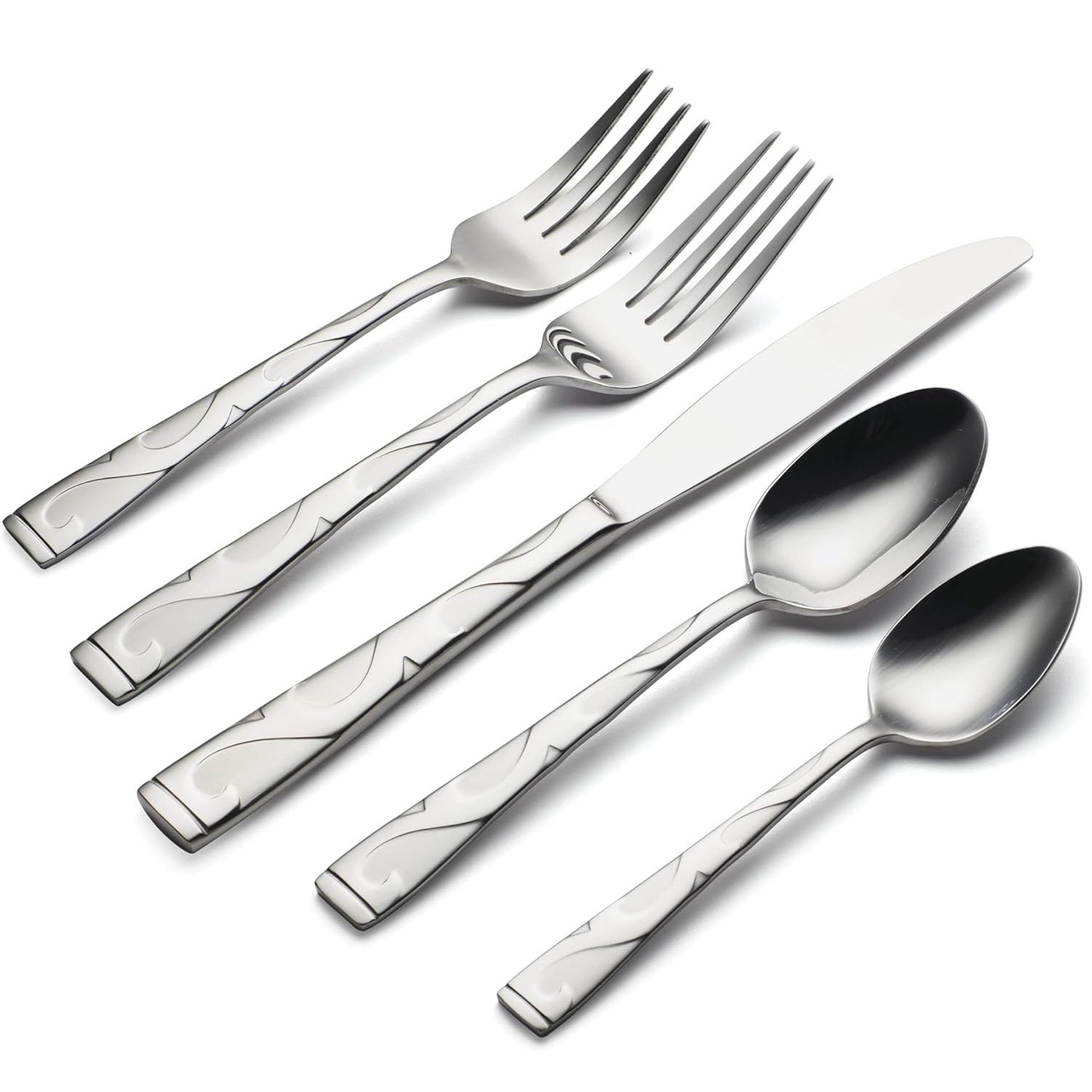Oneida Tuscany Stainless Steel 45pc. Flatware Set (Service for Eight)