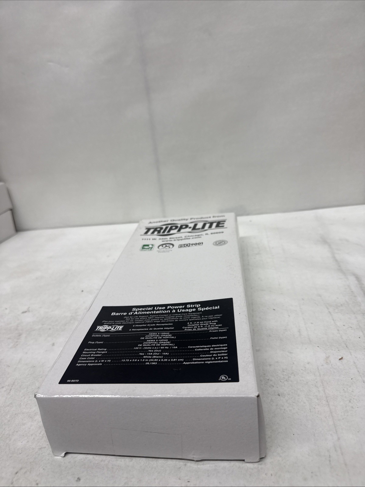 Tripp Lite Safe-IT Power Strip Hospital Medical Antimicrobial 120V 5-15R-HG 6