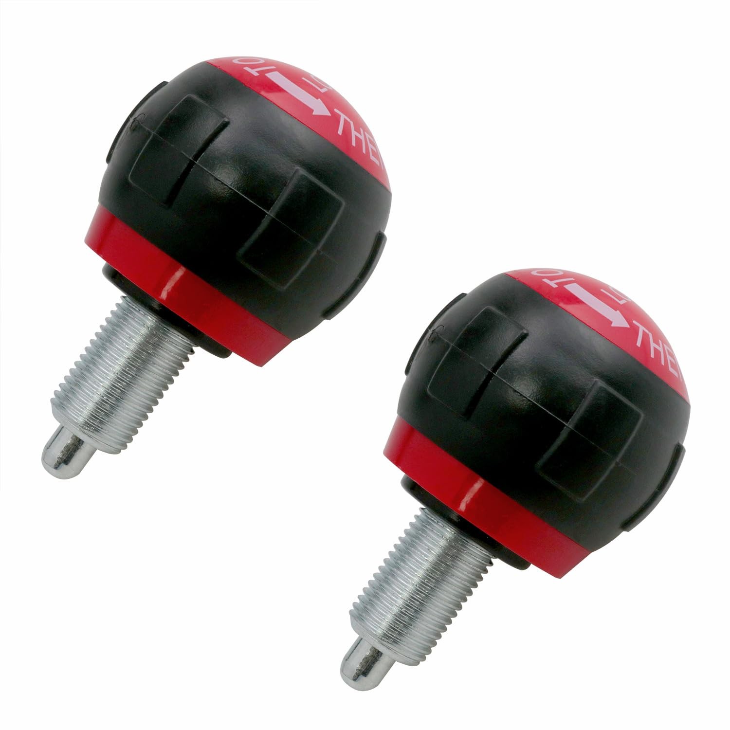 2pcs red Head Pull-pin seat Adjustment knob Spring knob Parts for Exercise Bikes