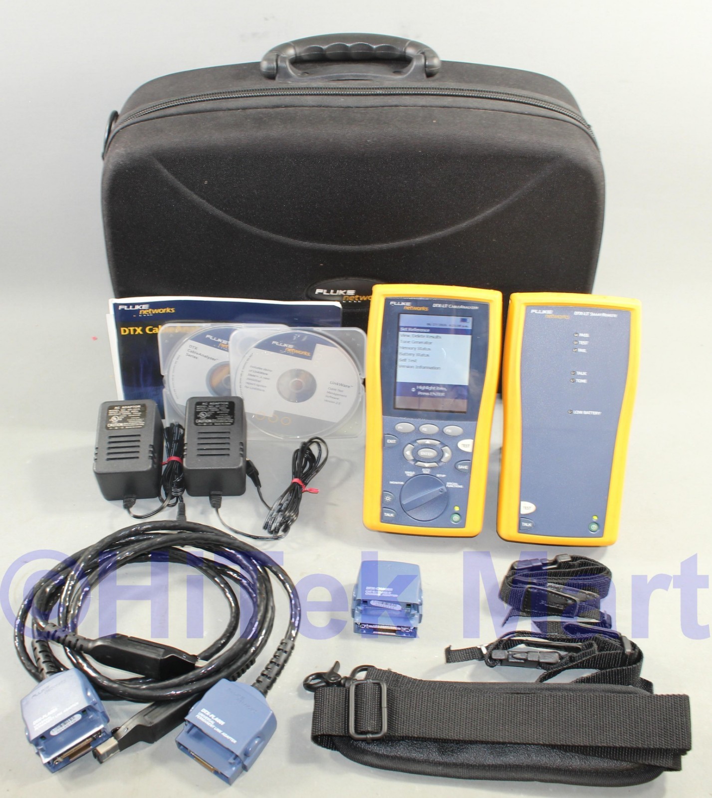 FLUKE NETWORKS DTX-LT CABLE ANALYZER w DTX-CHA003 DTX-PC6AS/MN w Fluke case