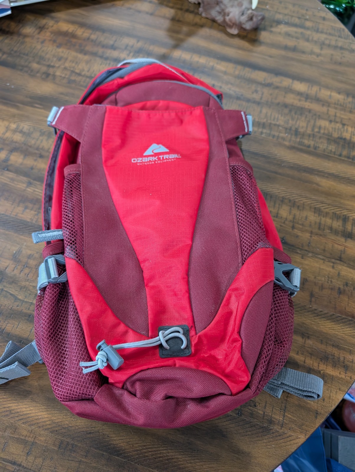 Ozark Trail Hydration Backpack Red Gray - Backpack Only Hiking Bag