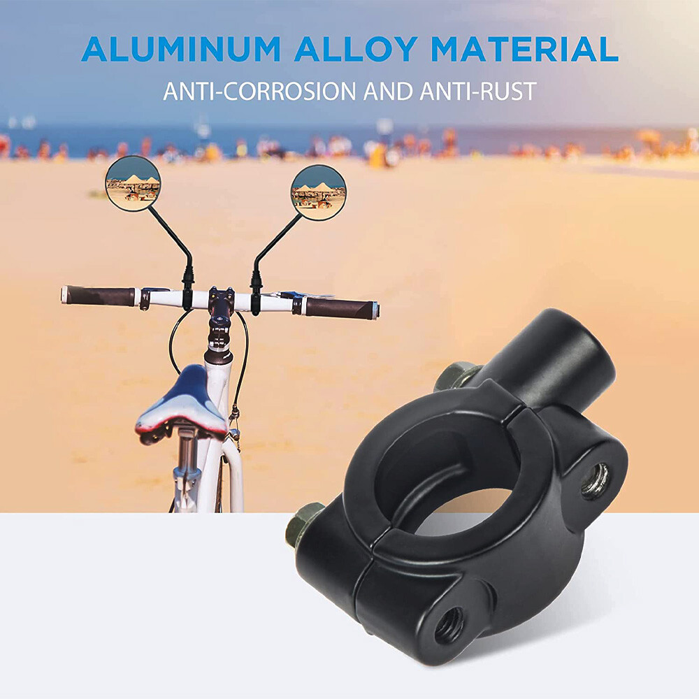 Pair 7/8" 10MM Motorcycle Handlebar Mirror Thread Mount Adaptor Holder Clamp M10