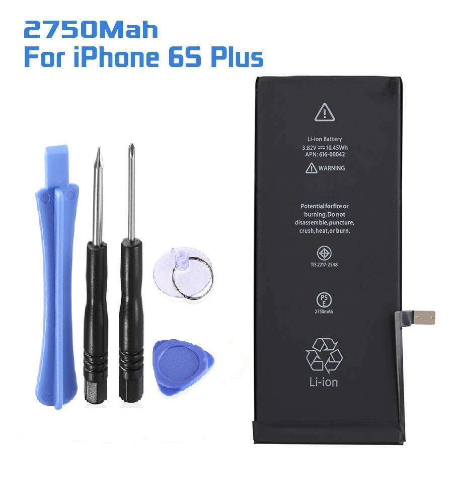 2750mAh Li-ion Replacement Internal Battery Cell for Apple iPhone 6S Plus +Tools