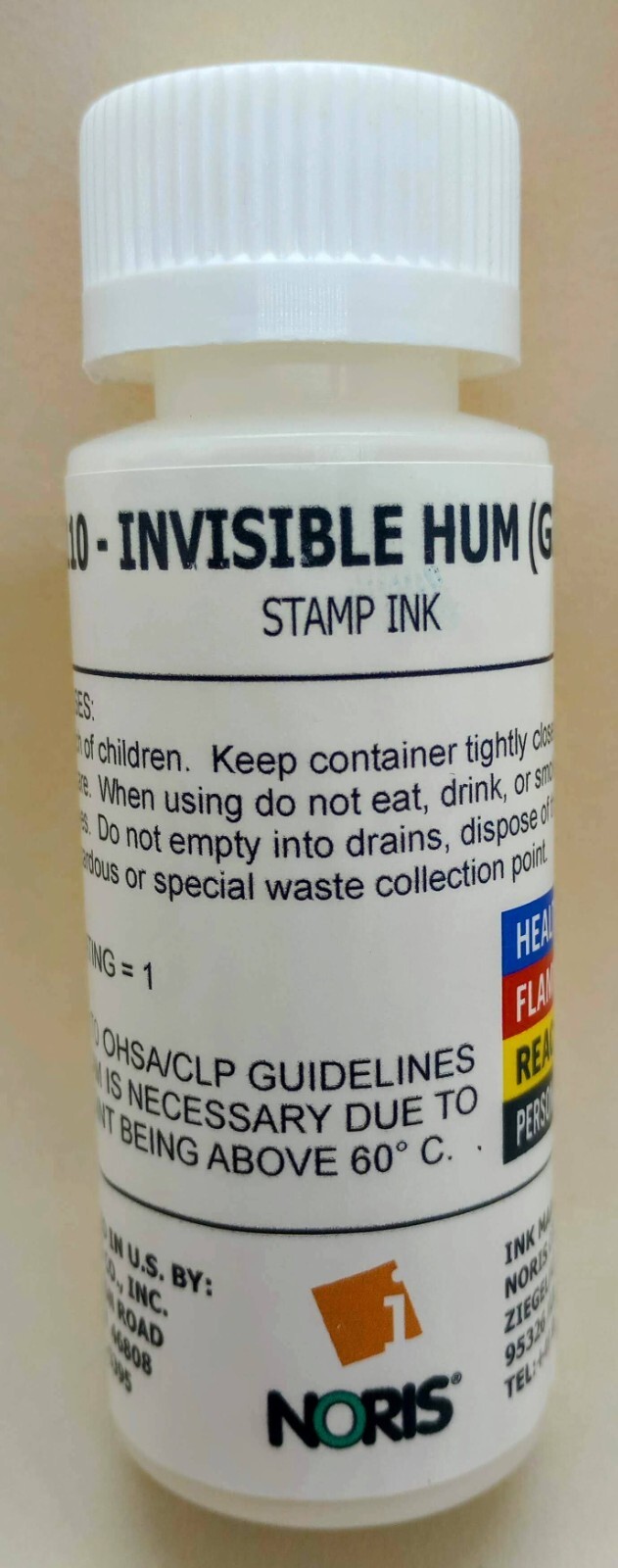 Noris #110 UV Invisible Green Quick Dry Marking Ink 2oz Bottle