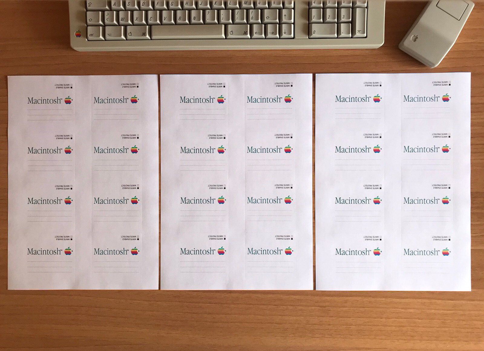 24 Macintosh Labels for 3.5 Inch Floppy Disk