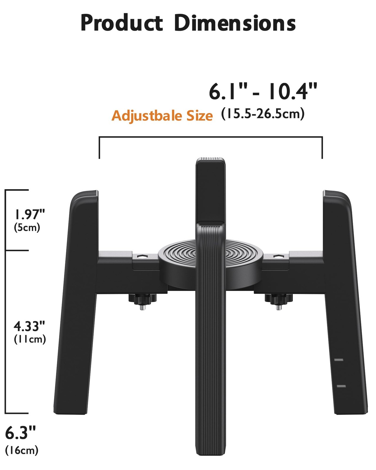 2 PCS Dog Bowl Stand Adjustable Width Stand Only Elevated Pet Feeder