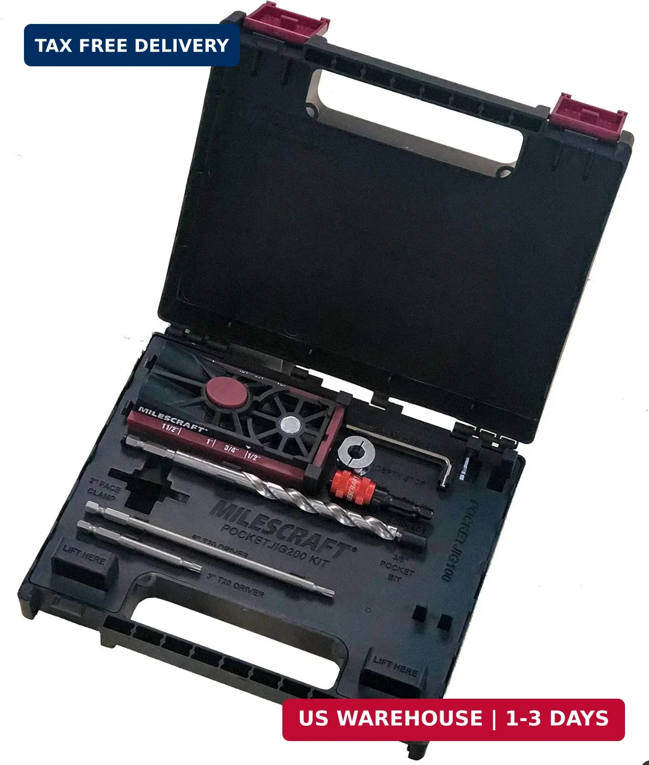 Pocket Jig200 Pocket Hole Kit, Red