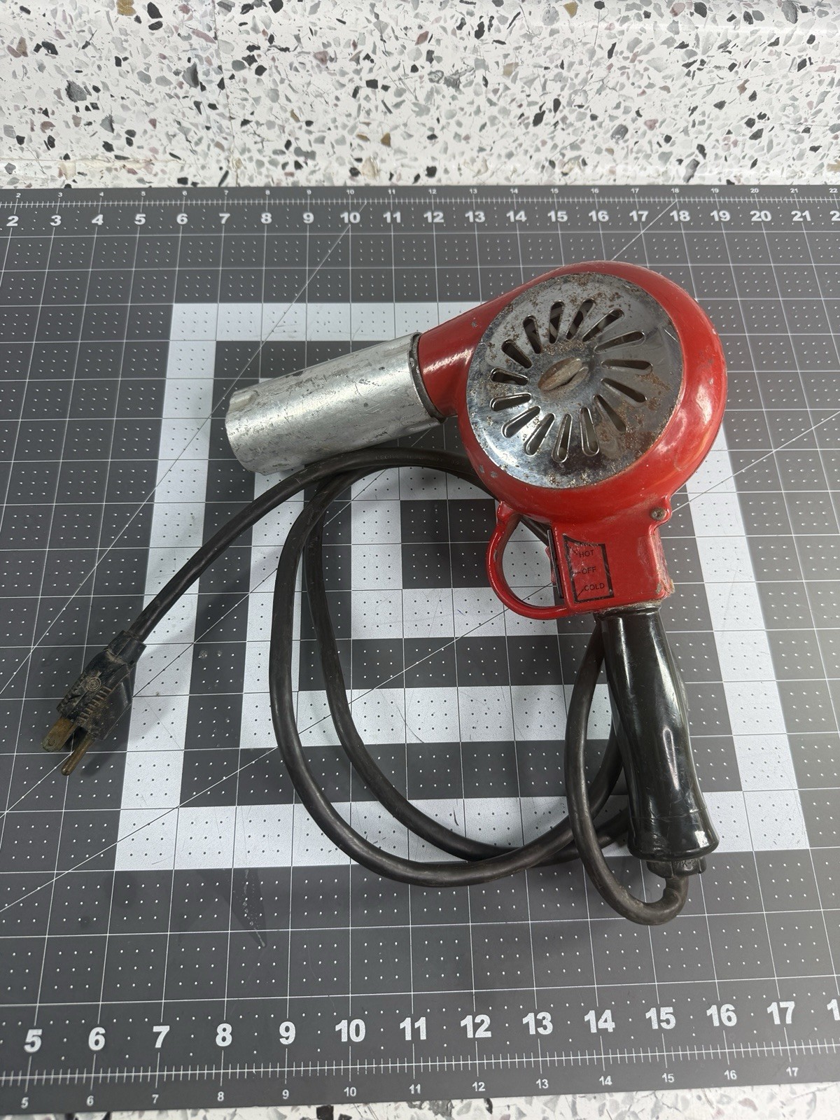 Vintage Red High Heat Gun Hot Air Blower Tool Corded WORKS