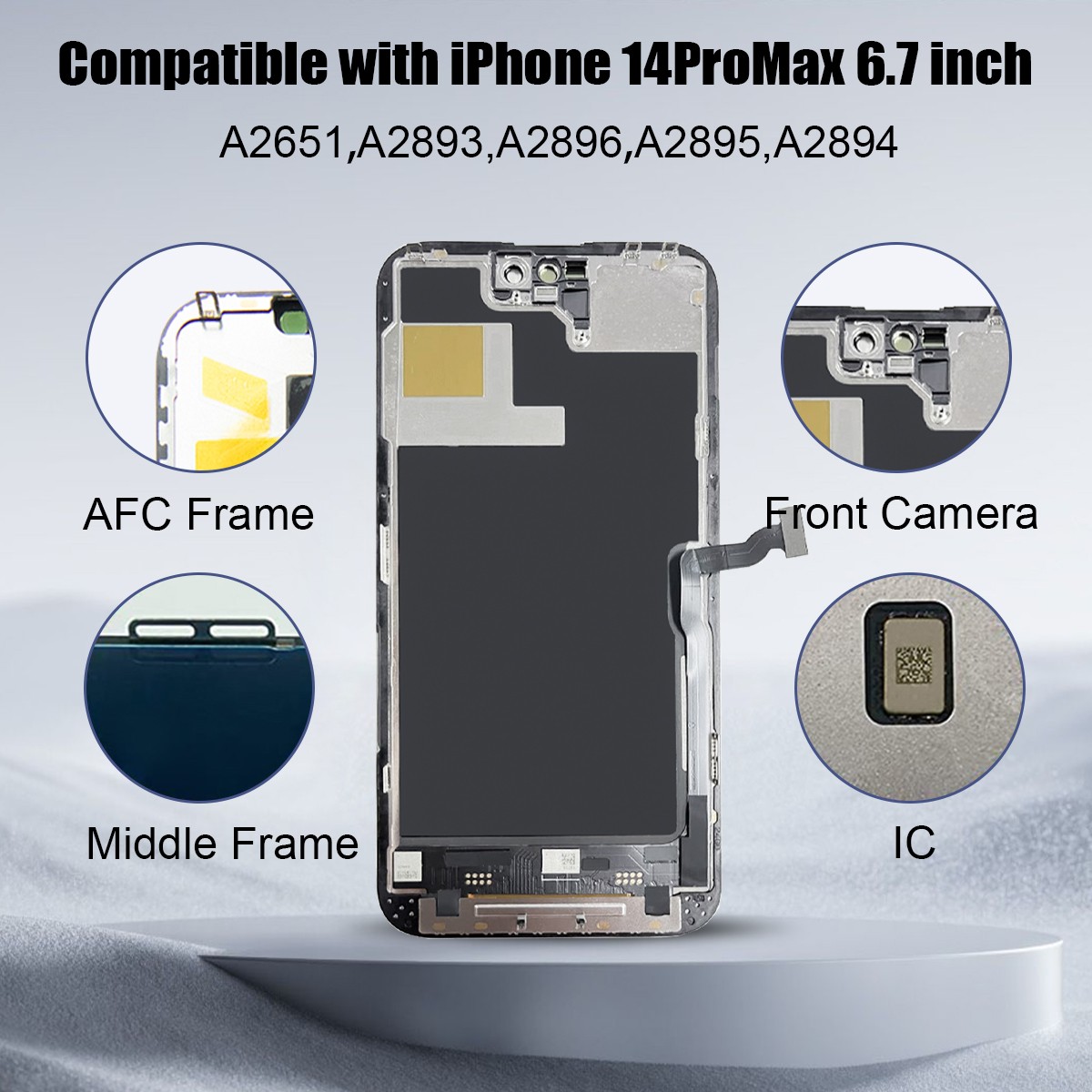 OLED For iPhone 14 Pro Max Screen Replacement FHD Display Digitizer Repair Kit