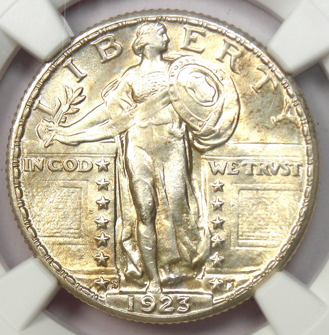 1923-S Standing Liberty Quarter 25C Coin - NGC Uncirculated Details (UNC MS)