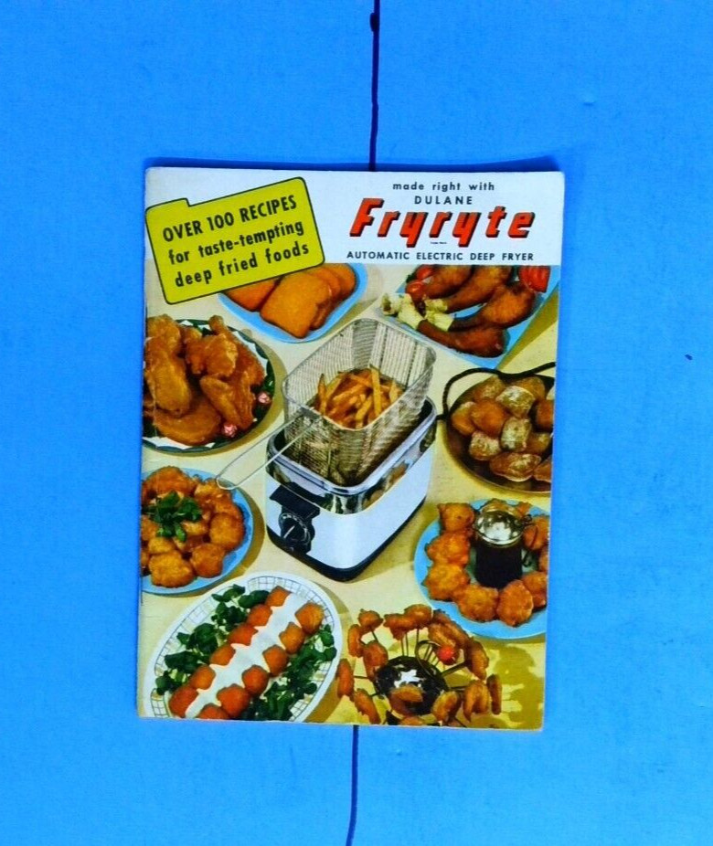 Dulane Fryryte Automatic Electric Deep Fryer Instruction Recipe Cookbook 1950