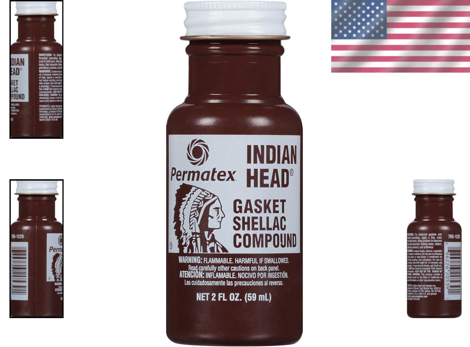 Indian Head Gasket Shellac Compound, 2 oz. (Pack of 12)