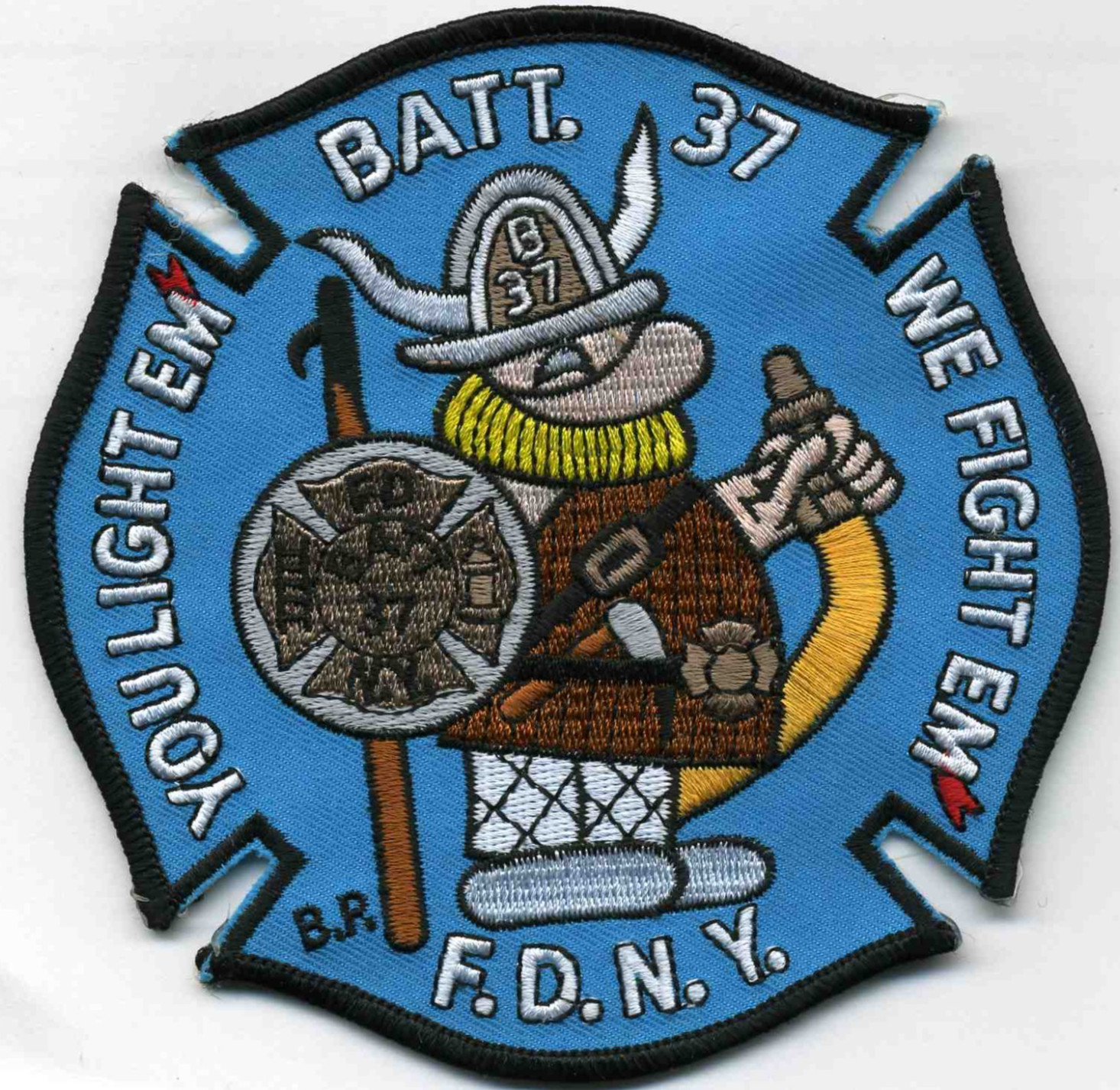 New York City - FDNY  Battalion - 37  "HAGAR", NY (4.75" x 4.5" size) fire patch