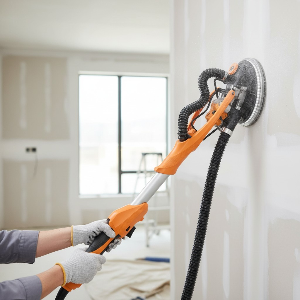 Electric Sander for Drywall and Ceilings with Extendable Handle and Accessories