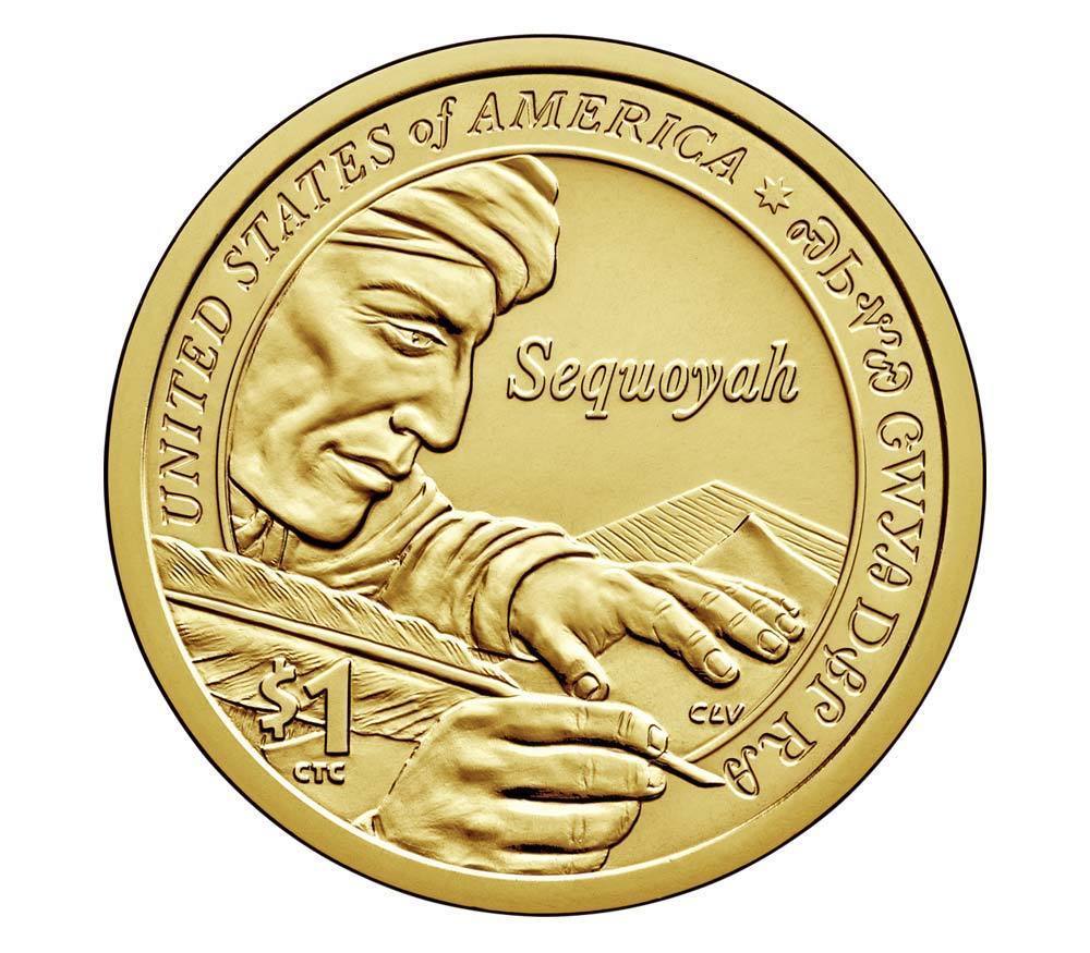 2017 P&D NATIVE AMERICAN Sequoyah Dollar 2 Coin set US Mint!!