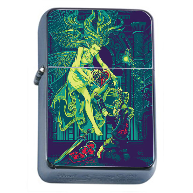 Replenished Art Em1 Flip Top Oil Lighter Wind Resistant