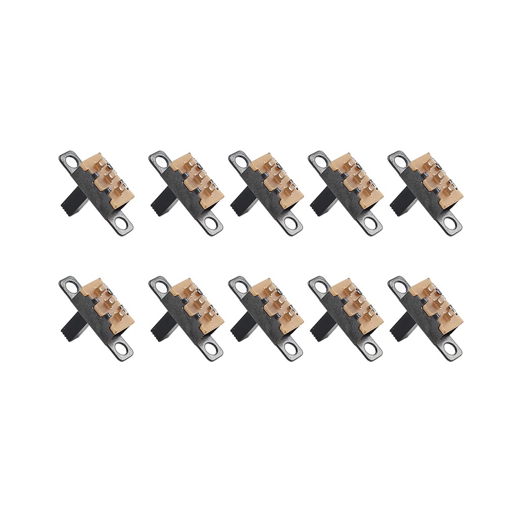 10Pcs 2 Position On/Off SPDT 3 Terminal PCB Panel Mini Vertical Slide Switch
