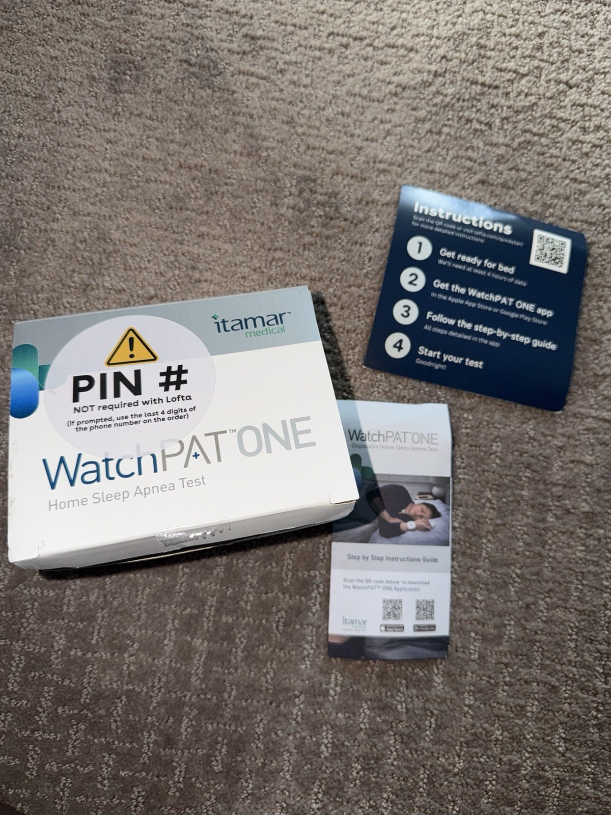 Itamar Medical WatchPAT ONE Home Sleep Apnea Test Wireless Smartphone