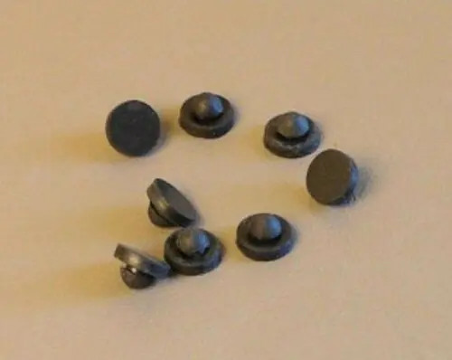 8 Pack 3/8" Inch Rubber Push-In Bumpers (Feet) RB-375