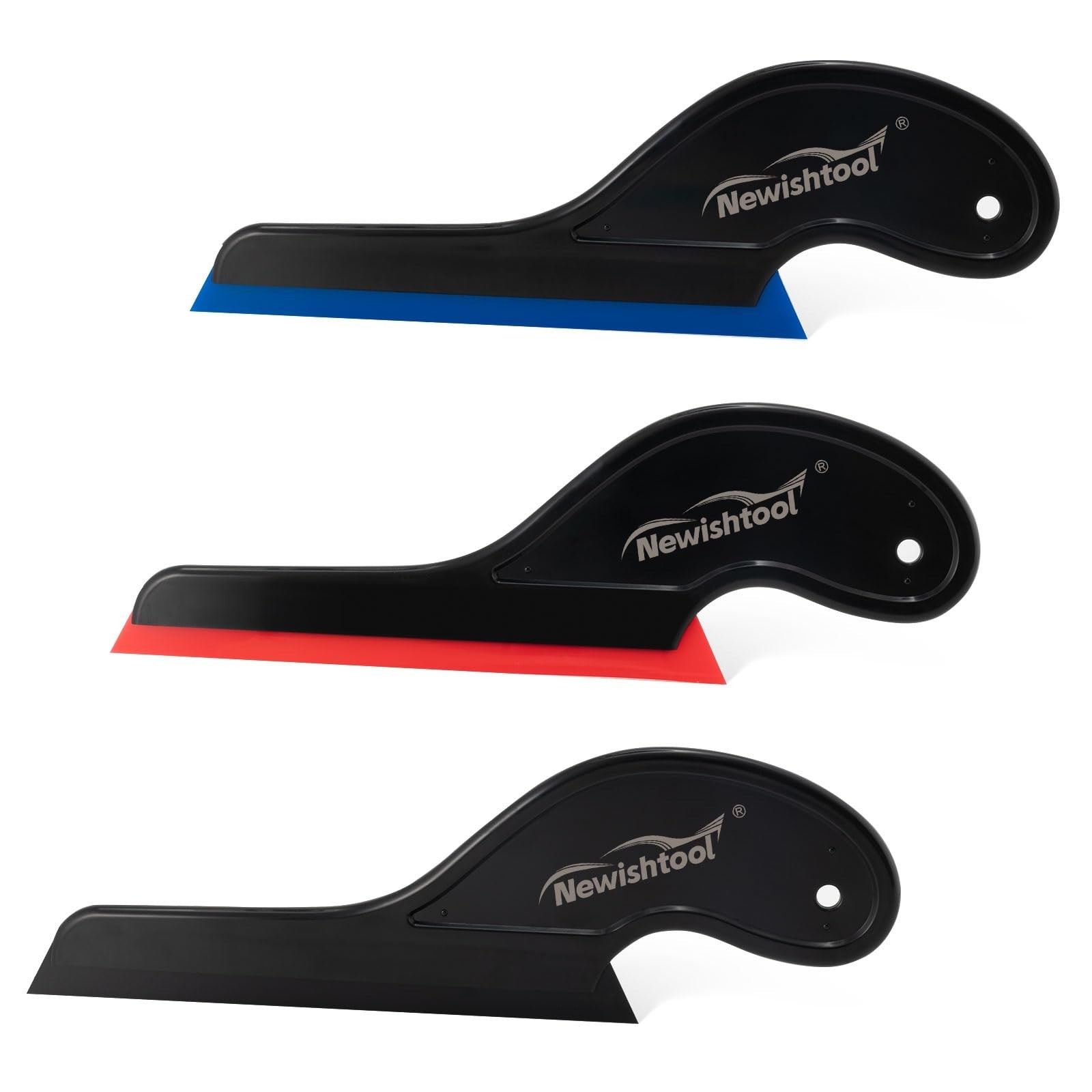 3 PCS Window Tint Tools - Silicone Squeegee Set, Long Handle Water Blade for Aut