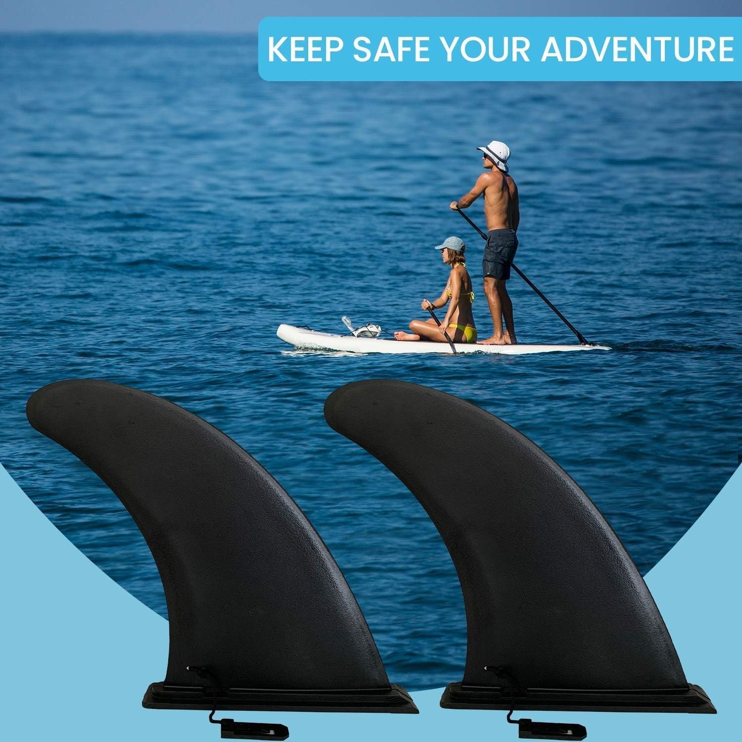 9" Sup Fin Replacement - Stand up Paddleboard Fin Replacement, Quick Release