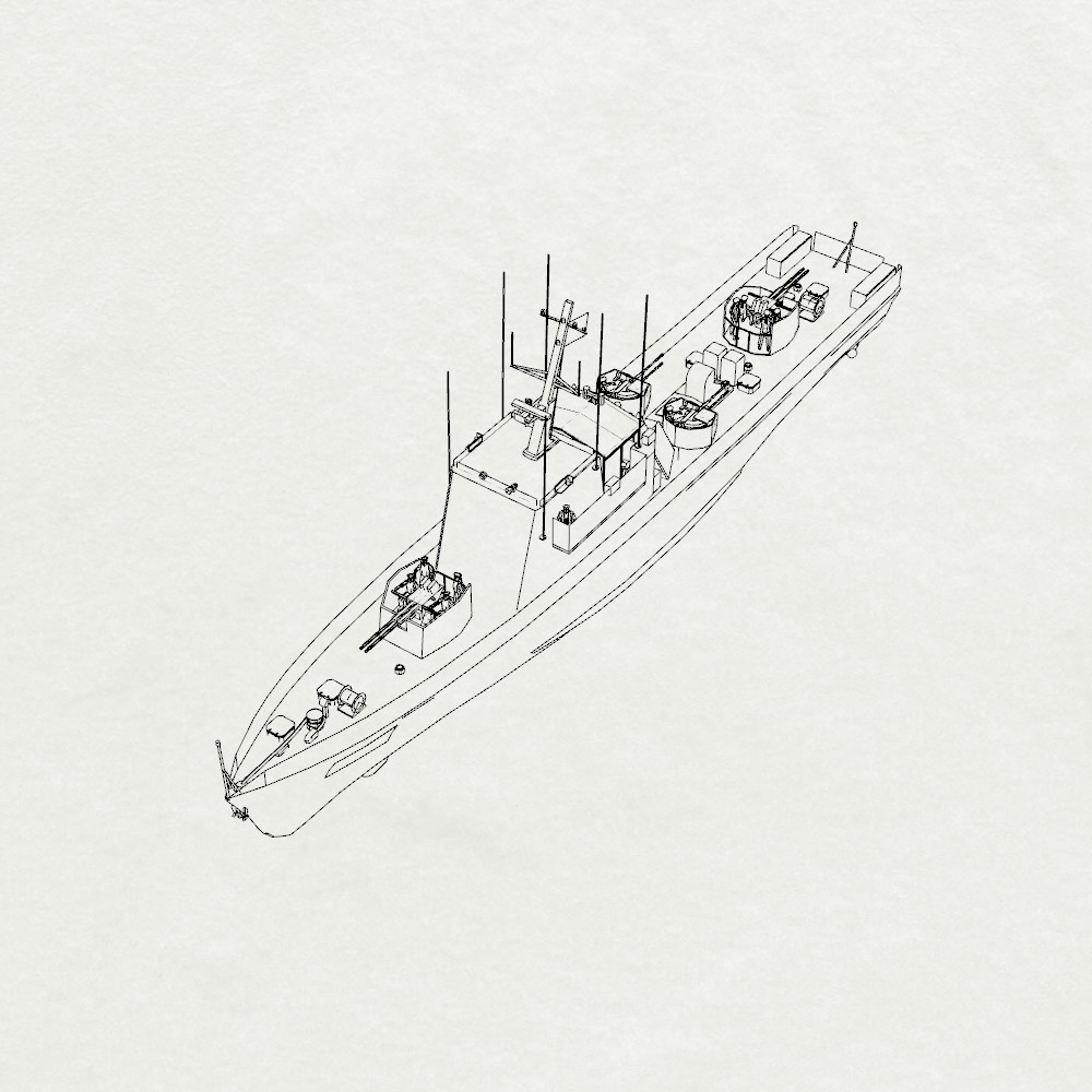 1/200 China Shanghai-class Type 0111S Anti-Submarine Patrol Gunboat Full Hull