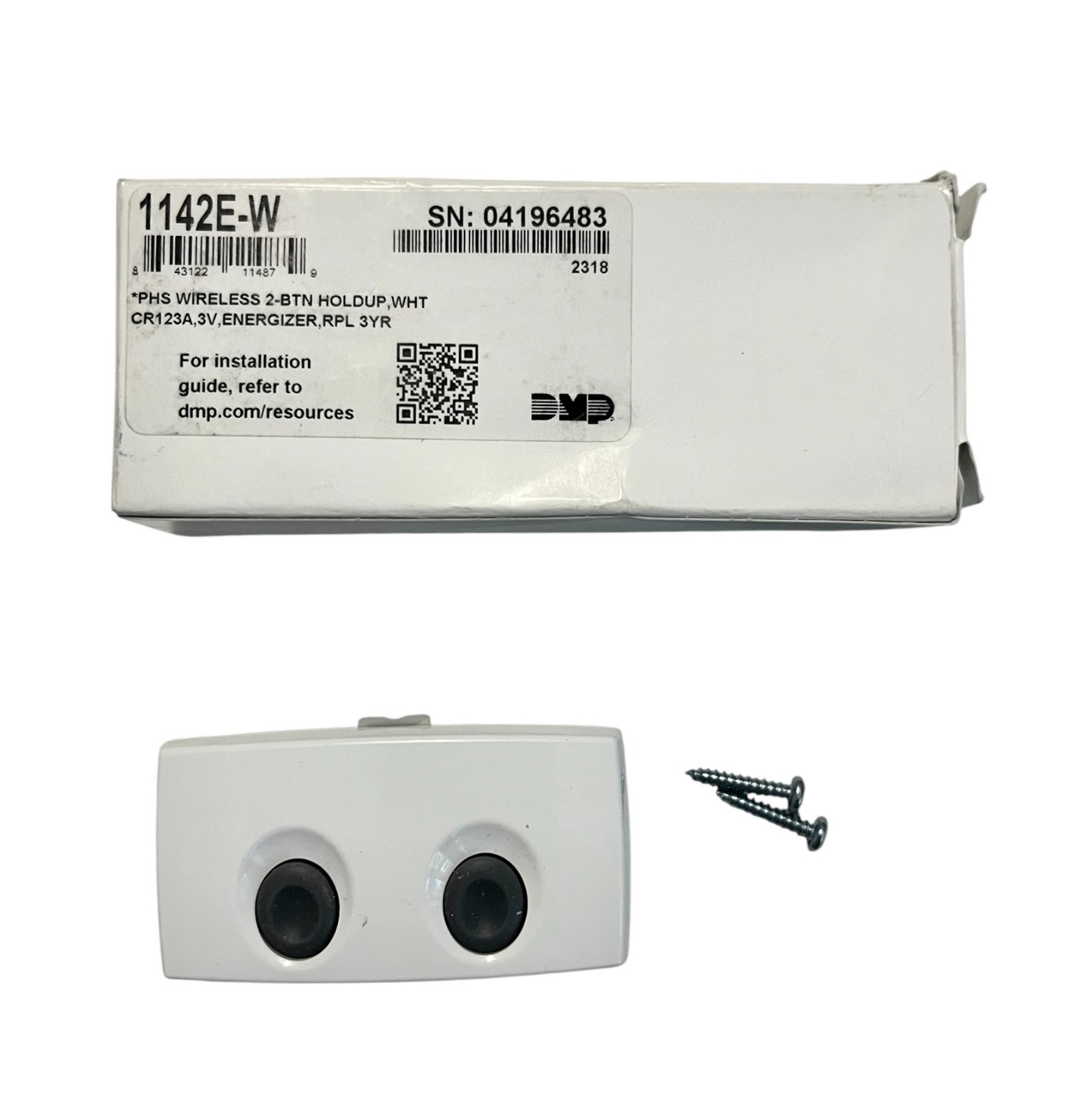 DMP 1142E-W PHS Wireless 2-Button Holdup White