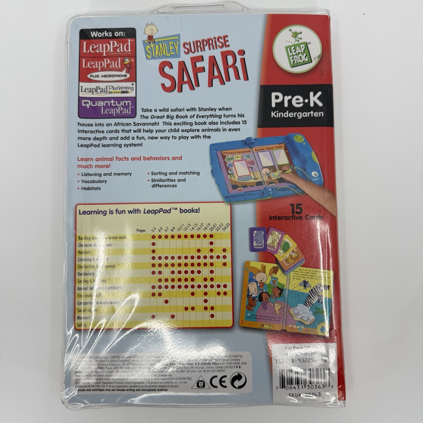 LeapPad Leap Frog Stanley Surprise Safari Pre K