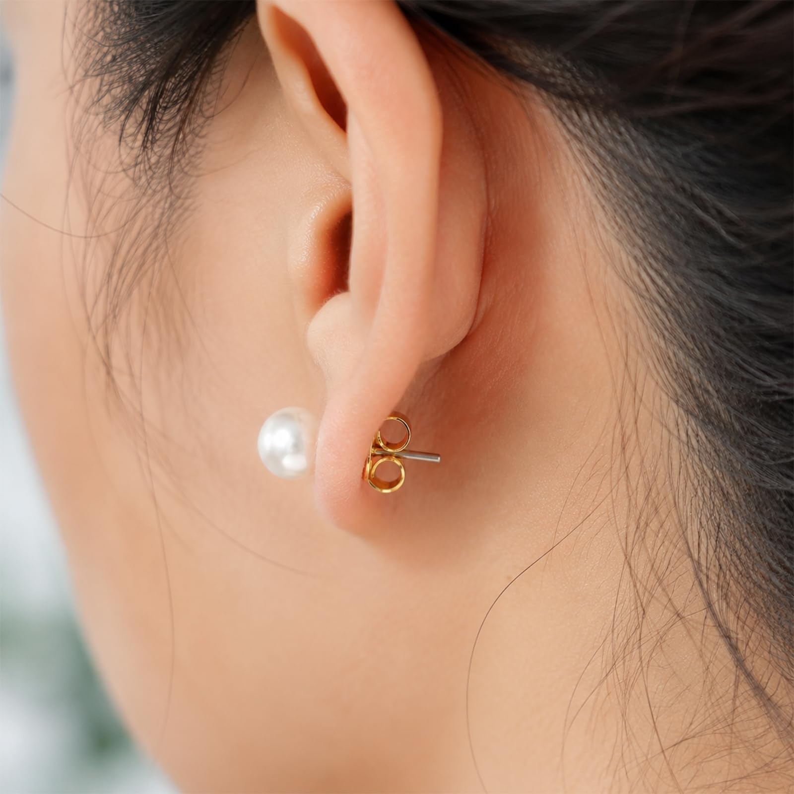 30 Pairs Metal Earring Backs for Studs Locking gold and silver