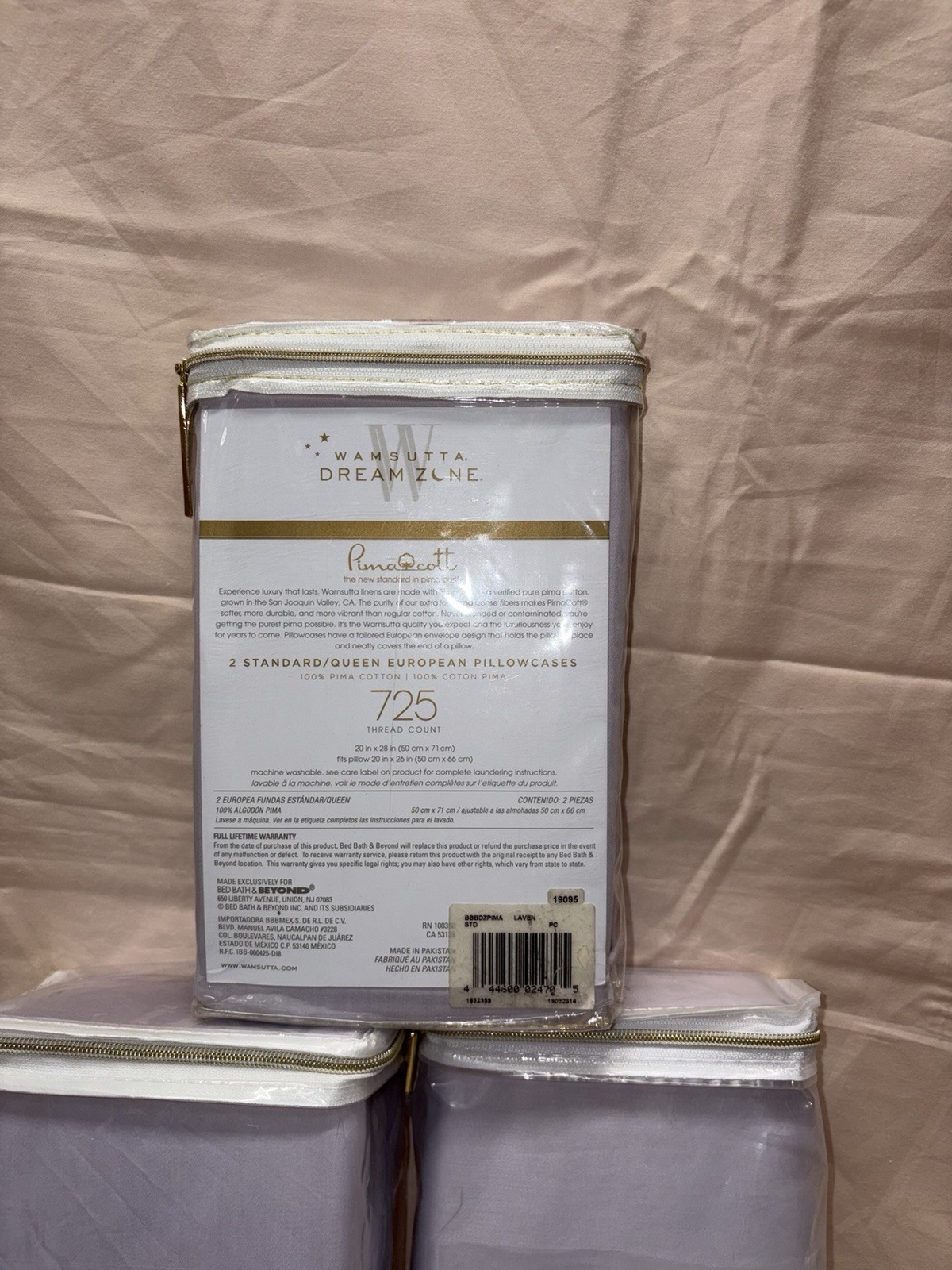 RARE BNWT WAMSUTTA DREAM ZONE 725 THREAD COUNT LAVENDER QUEEN SHEET SET