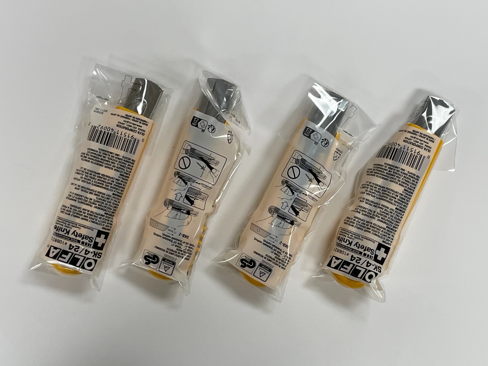 OLFA (4 PACK) KNIFE SAFETY AUTO-RETRACTING SK-4 "THE BEST" BRAND NEW-UNOPENED