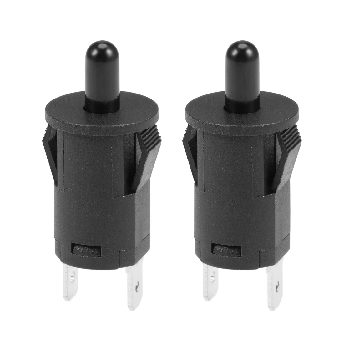 2pcs Refrigerator Door Light Switch 10mm Momentary Fridge Switch NC AC250V Black
