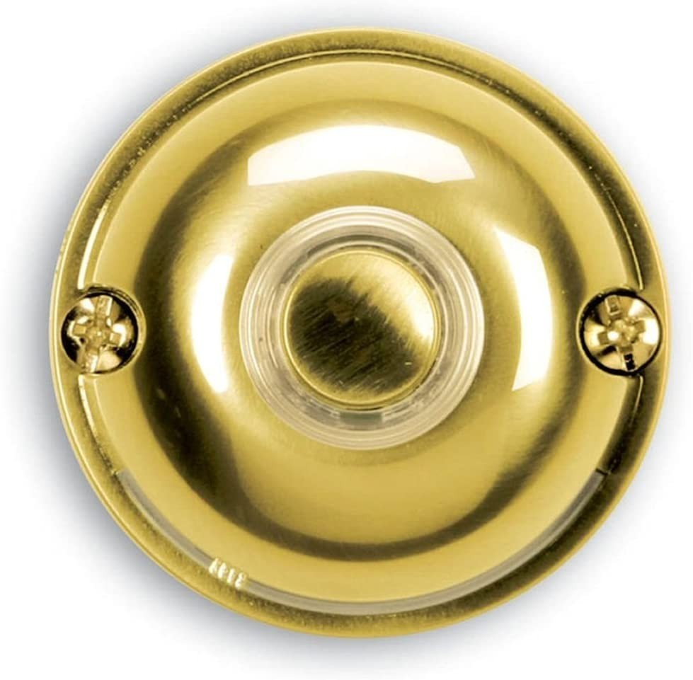 Heath Zenith 910 Wired Doorbell Push Button with LED Light Center & Key-Finder