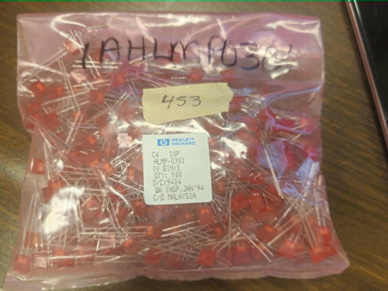 HP / Broadcom HLMP-0301 Red Diffused Rectangular LED – Lot of approx. 400 Pieces