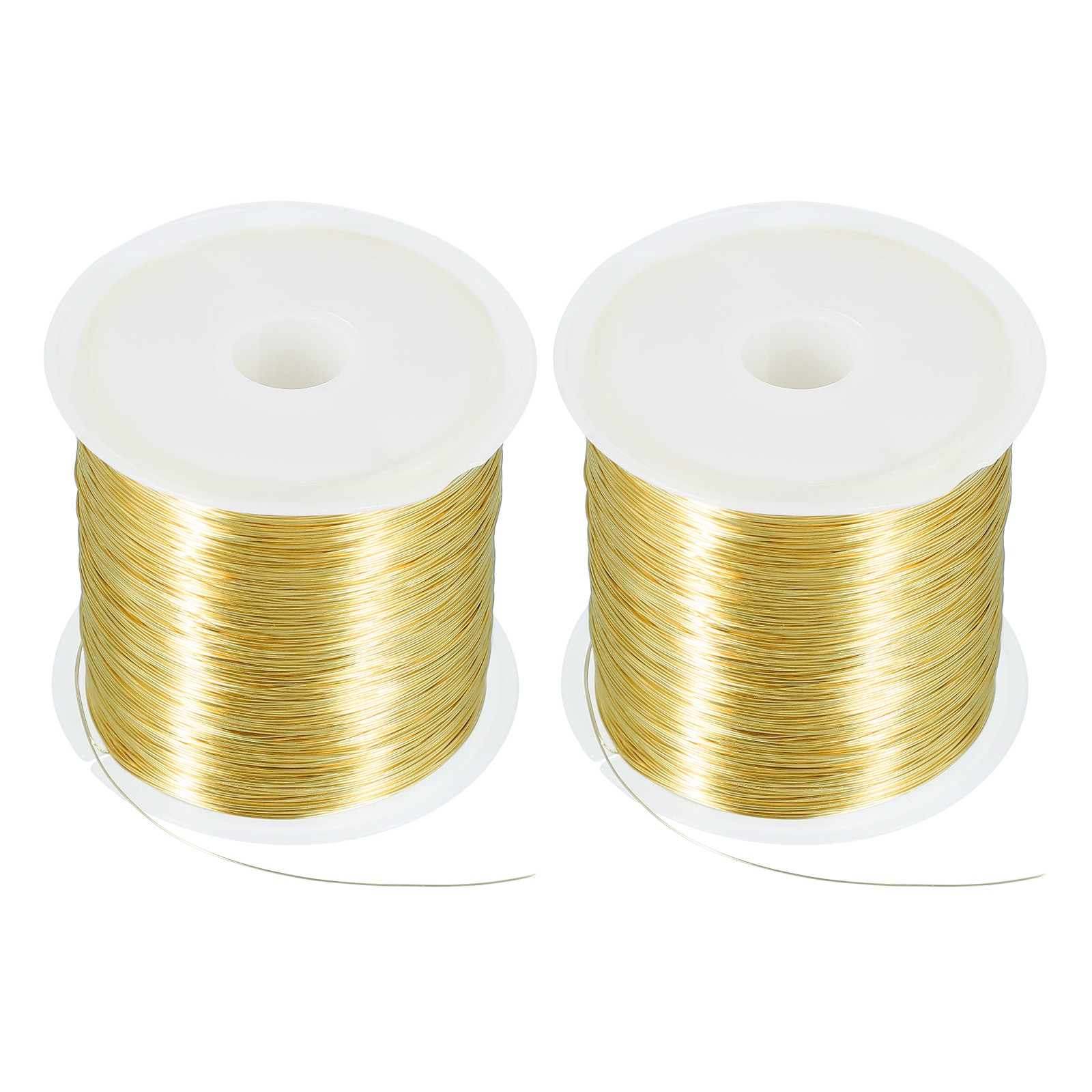 164Ft 28 Gauge Jewelry Wire Jewelry Beading Wire 50M/0.3mm Gold Pack of 2