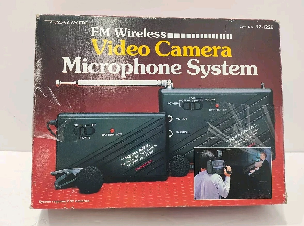 RADIO SHACK Realistic FM Wireless Video Camera Microphone System New Old Stock
